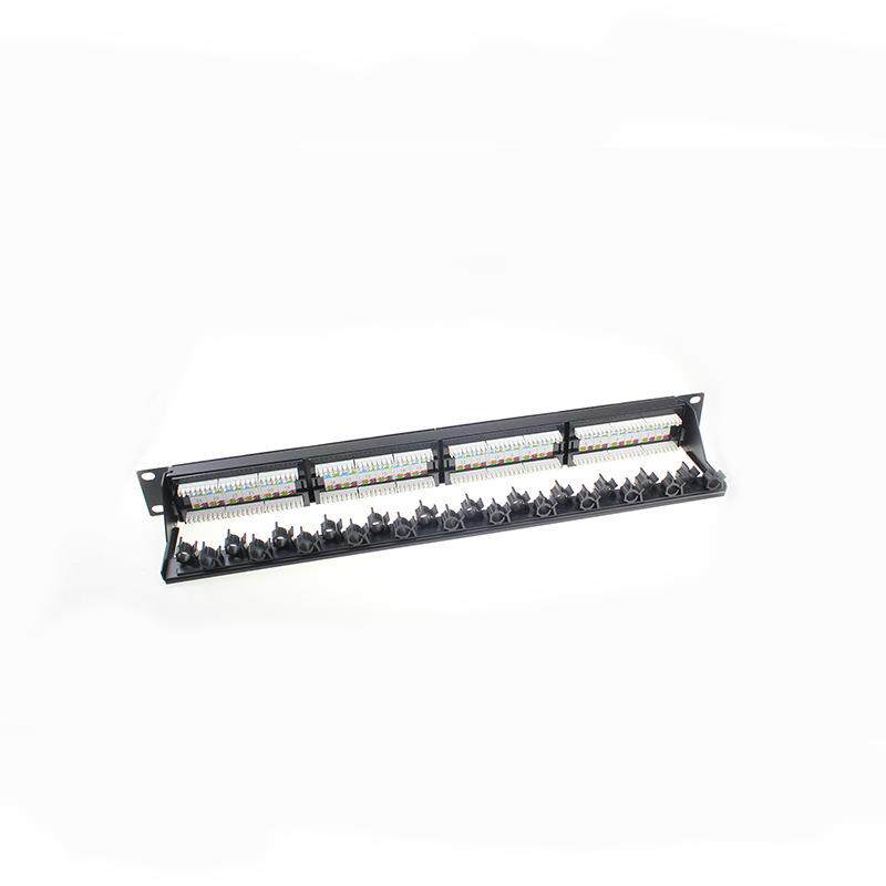 超六类配线架 24口Cat.6a架 免扎带款网络架 Patch Panel