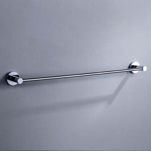 304不拉丝生间锈浴钢室QQG加长毛巾架挂架单杆毛巾卫杆打孔五金挂
