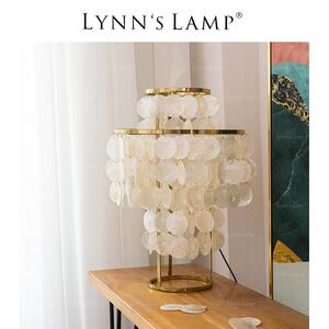 Lynn's立意 贝壳风铃台灯 北欧设计师民宿床头卧室少女装饰台灯