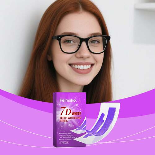 Feimuko Teeth Whitening Strips Gentle Formula Reduces Stains