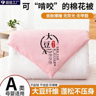 大豆纤维被a类母婴棉被加厚保暖冬被冬天被子冬季厚款被芯大豆被