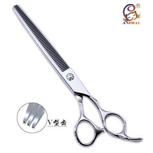 包邮 龙达宠物剪套装 V齿去量25%鱼骨去量75%美容剪专业修毛剪国内