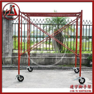 广东高层建筑外装修中应用的门式脚手架door-likescaffold