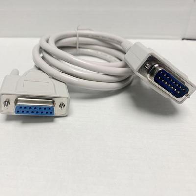 DB15针 双排串口线 公对公，公对母。 黑色全铜加粗线芯带屏蔽网