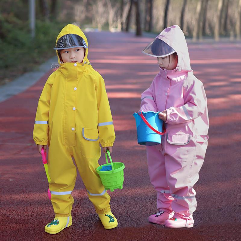 儿童连身雨衣男童全身一体防水女童宝宝幼儿小学生防雨服雨裤套装