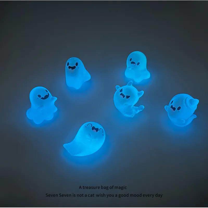 ins风可爱夜光蓝色小幽灵小公仔diy电脑桌汽车摆件创意幼儿园礼物,家居饰品,桌面摆件,淘宝优惠券,粉丝福利购,淘宝优惠卷