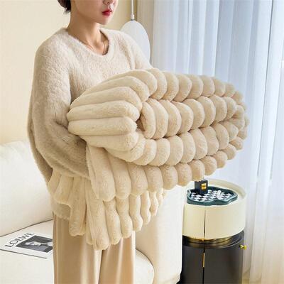 Lamb cashmere Luxury Blanket Throw warm soft Cozy Plush