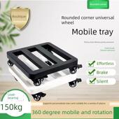 花盆移动托盘底座金属万向轮承重物托架带轮滑轮滚轮透气花托底托