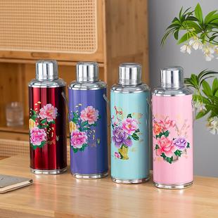 老式暖壶怀旧铁皮热水瓶内胆家用外壳玻璃小热水瓶传统复古大容量