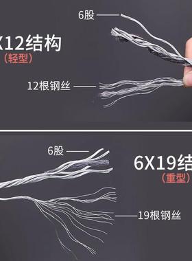 镀锌钢丝绳2 3 架4 5 6 8 1PRD012mm粗  安绳生命线外固定捆绑拉