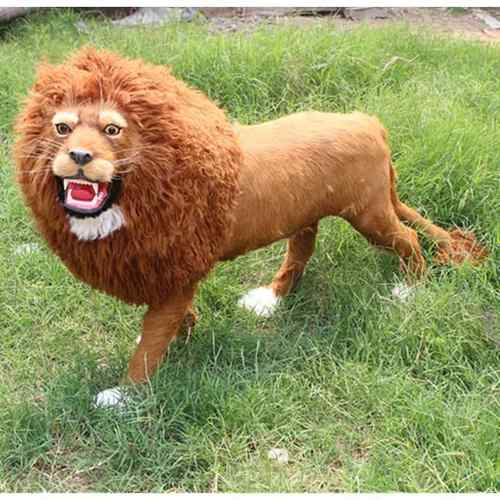1比1仿真大狮子毛仿真动物照相道具摆件场地摆设仿真狮子
