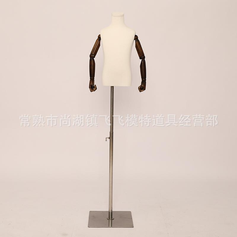 新款直销儿童模特道具 服装店橱窗展示架子小孩半身包布模特架
