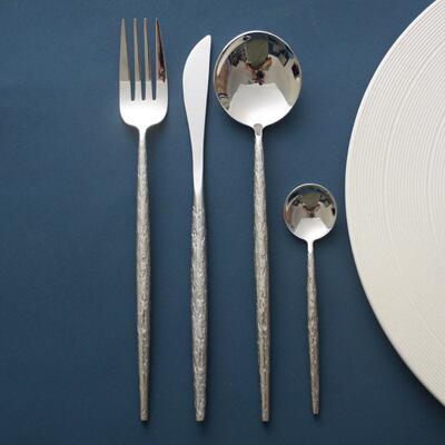 Tree pattern stainless steel Western tableware coffee spoon