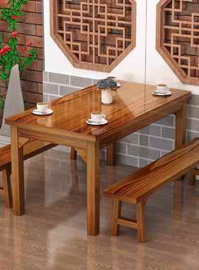 实面馆桌椅吃饭店小桌WRZ椅快餐桌椅组合木店餐馆食堂餐桌烧烤碳