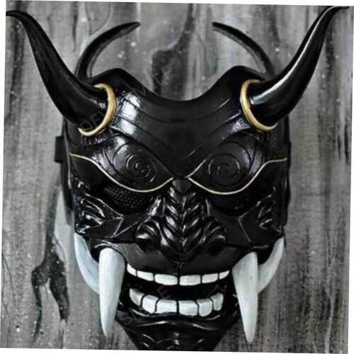Halloween Masquerade Red Prajna Mask Cospiay Noh Japanese