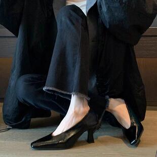 法式 洋派推荐 高跟鞋 女2025新款 Craes 小方头浅口气质单鞋 Kally