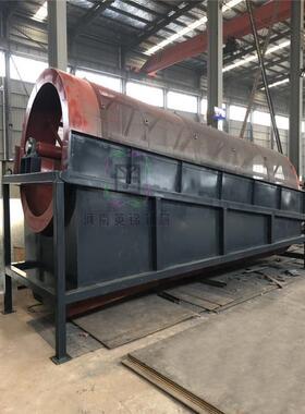 定制矿用移动式无轴筛石机自带水洗双层无轴洗砂机滚筒筛