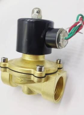 博普电磁阀2W常闭式全铜水阀AC220V不发热线圈控制阀BOPU气阀DN50