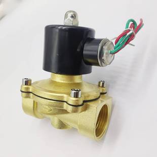 博普电磁阀2W常闭式全铜水阀AC220V不发热线圈控制阀BOPU气阀DN50