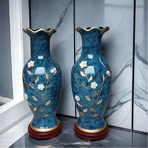 欧式家居摆饰陶瓷落地大花瓶中式客厅花插装饰品结婚礼物装饰摆饰