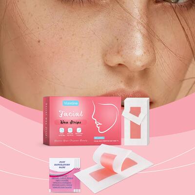 VIARELINE Facial Hair Removal Wax Strips Gently Removes Faci