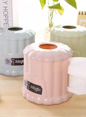 Desktop Creative Roll Paper Tube Round Tea Table Napkin Tiss