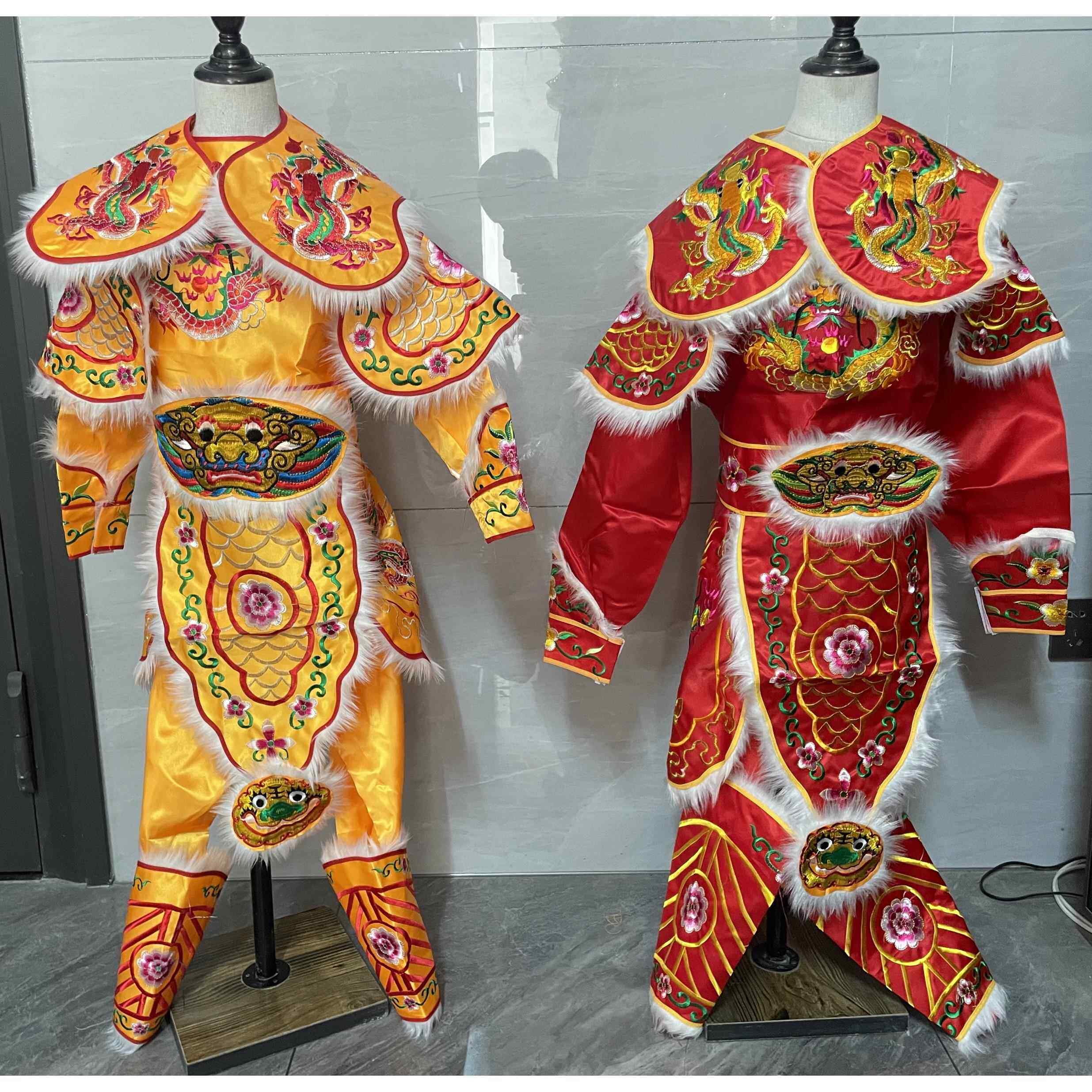 正品潮汕英歌舞迎游神绣服，王子，神，锣鼓，甲接花篮，服演出服