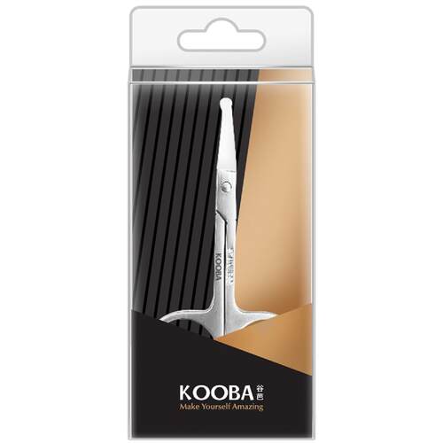 KOOBAPLUS谷芭鼻毛剪 不锈钢剪刀锋利耐用安全型半圆头保护鼻腔