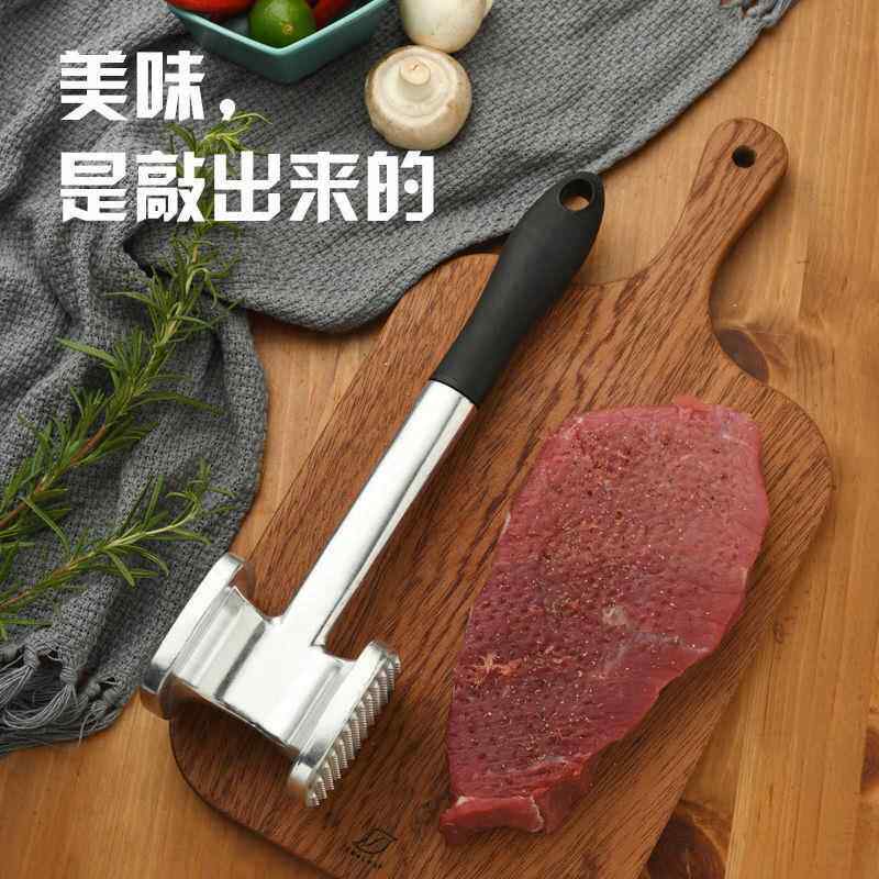 猪排锤双面松肉锤牛排捣肉锤器大排敲拍肉器竹制木头锤子棒图片