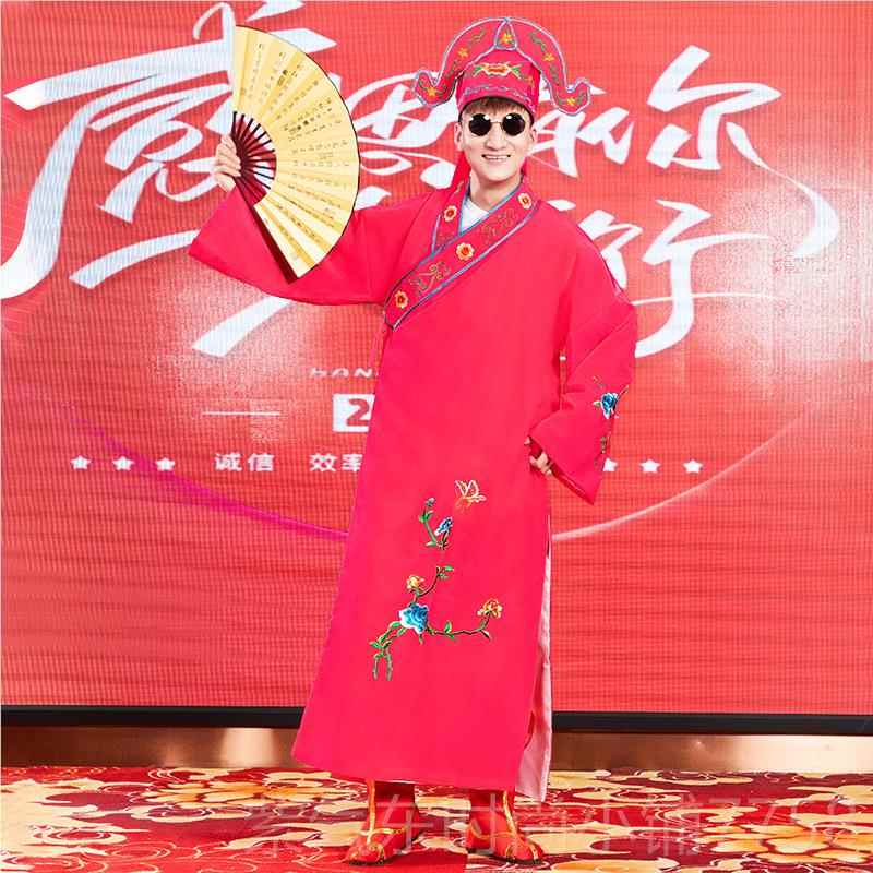高档江南四大笑才子古装服装郎服年会伴小品搞演出服抖装音直播唐