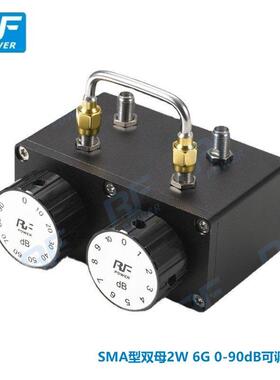 SMA型双母2W连接器0-90dB并联手动式旋转可调衰减器1dB步进6G频率