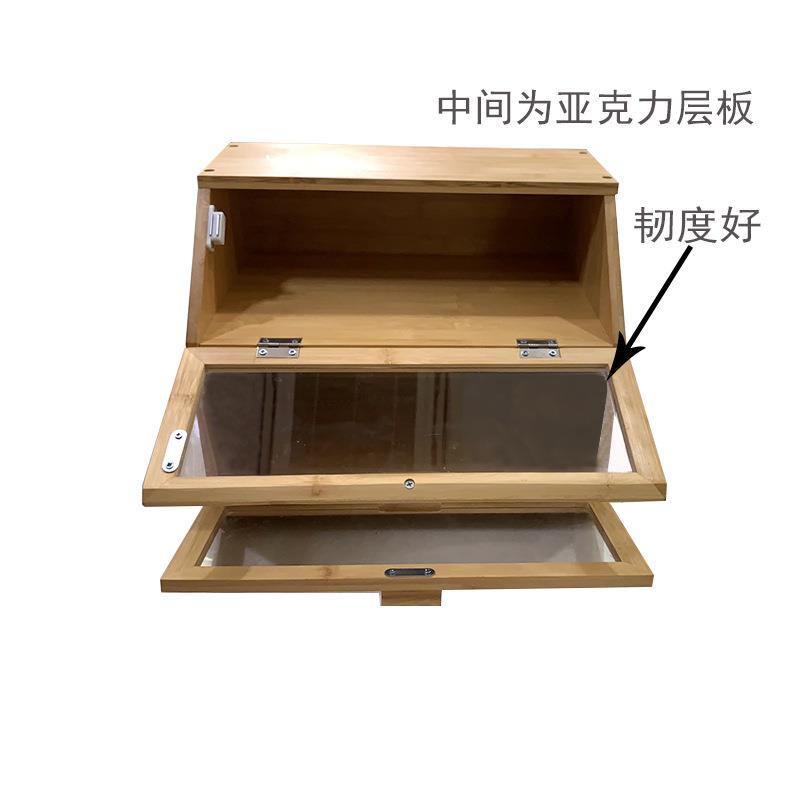 BSI862认证亚马竹逊出口厂家工厂楠厨房收纳箱面包盒面包C双层