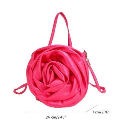 Fashion Tote Clutch Bag Wedding Evening Bag 3D Rose Handbag