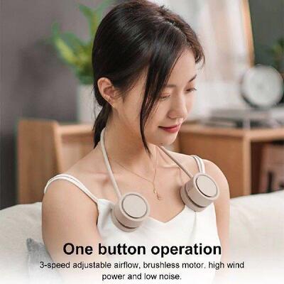 Bladeless Neck Fan 360° Cooling Fans 1600mAh Rechargeable