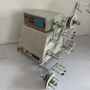 自動(dòng)側(cè)面雙軸機(jī)電包電感線圈變壓器電機(jī)加裝 張力器子膠臺(tái)繞線機(jī)