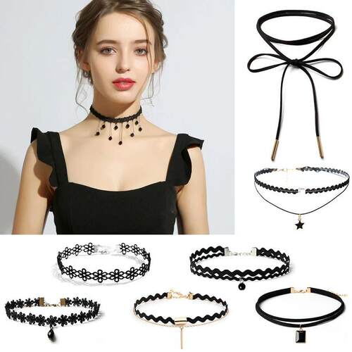 Korean Fashion Velvet Choker Necklace for Women Vintage Sexy