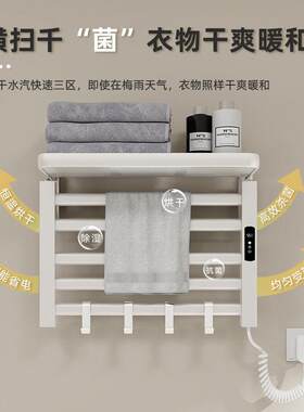 卡迪欧智能专用毛巾架家用卫生间浴室恒温电热毛巾架免打孔置物架