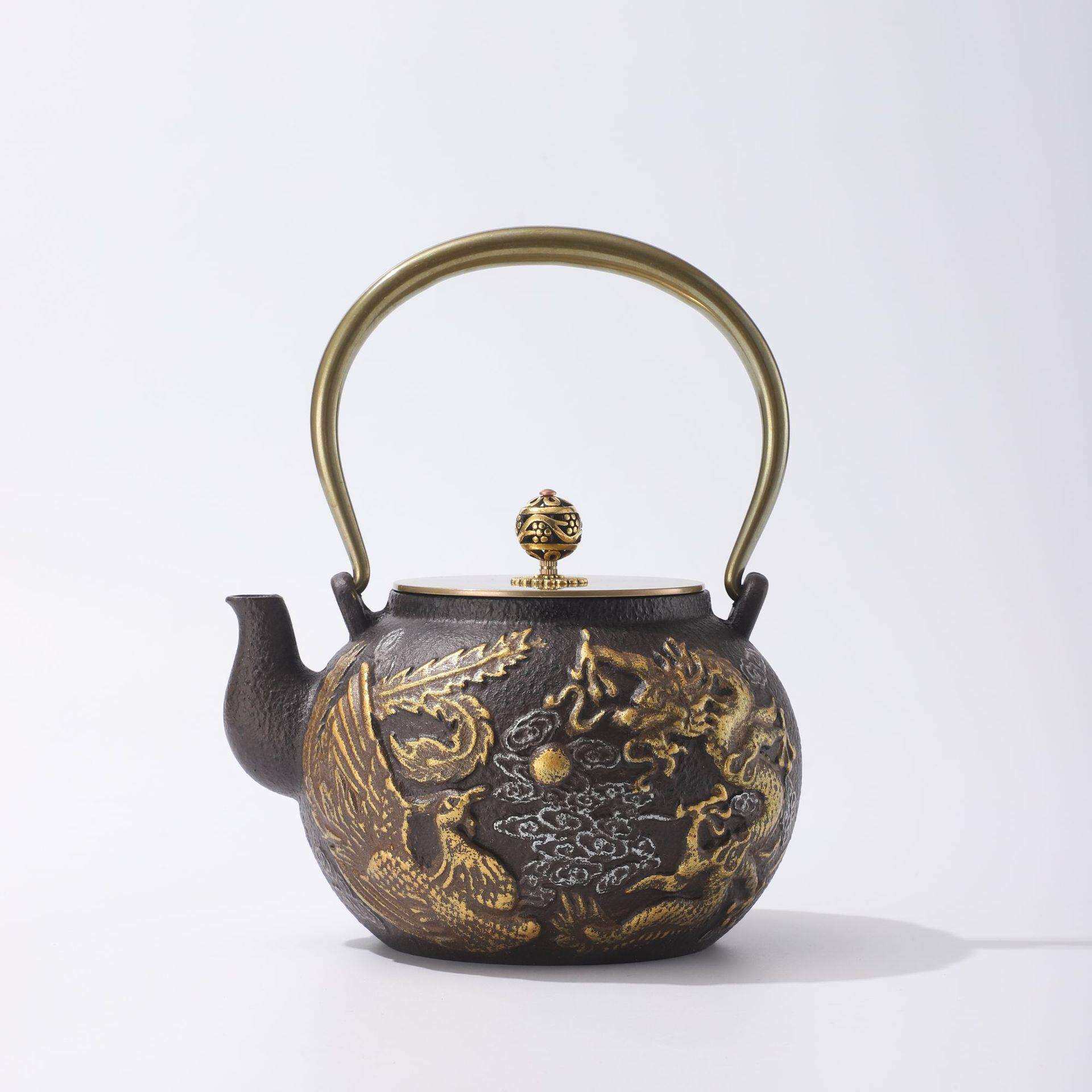 直销铸铁水壶复古茶壶家用泡茶生铁壶工艺茶具家用烧水壶