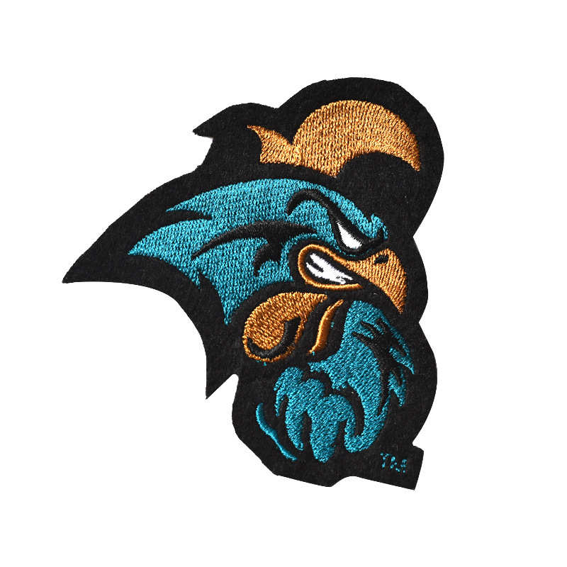 供应刺绣布贴卡通字母logo补丁贴服饰装饰平绣布贴工艺电脑绣花标