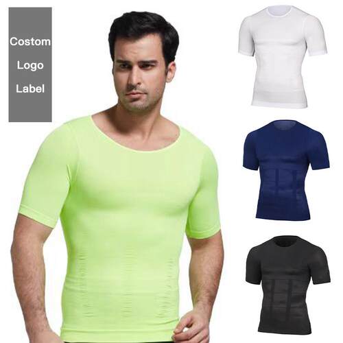 Men's slimming and body shaping short sleeved waist
