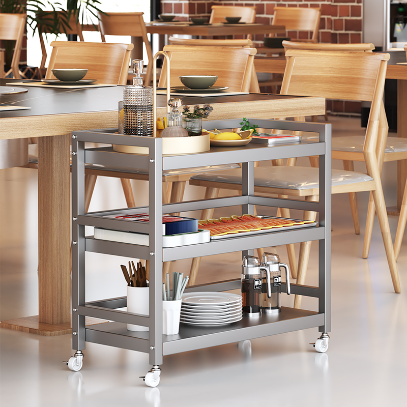 小推车置物架多层家用零食落地多层客厅收纳书架厨房果蔬菜篮架子