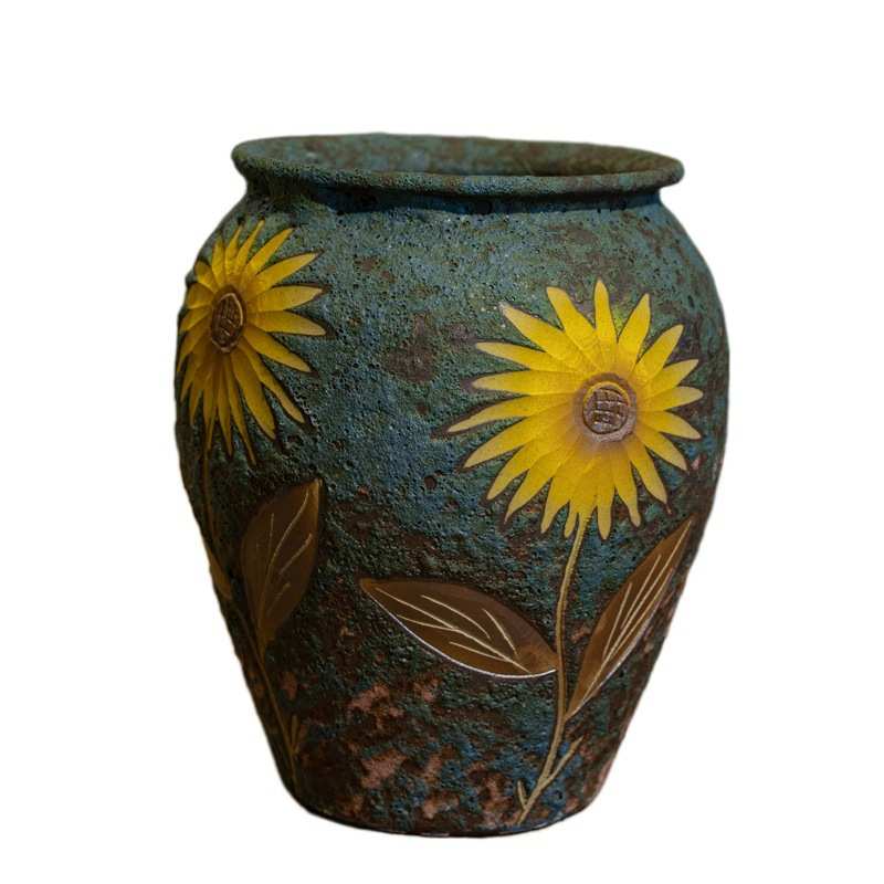 景德镇花盆多肉绿植盆陶瓷兰花盆花瓶种花盆大号摆件家用高款