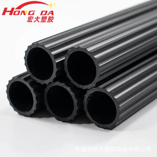 PVC异型圆管PVC齿轮塑胶管阻燃V0塑料管PVC黑色塑料齿轮管