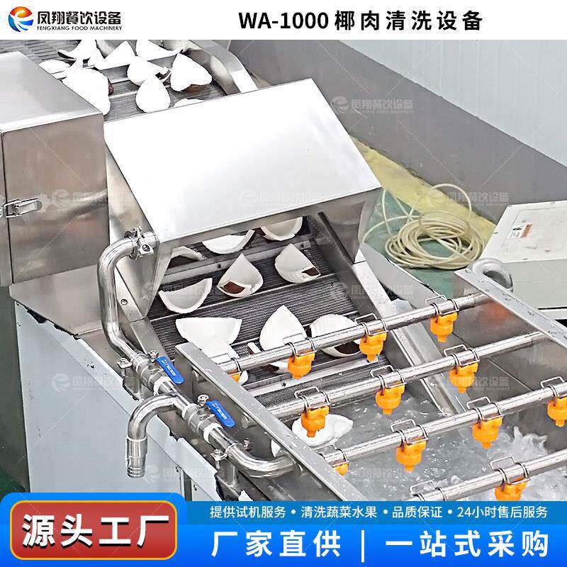 源头工厂商用椰子肉清洗机全自动喷淋式不锈钢洗椰肉机
