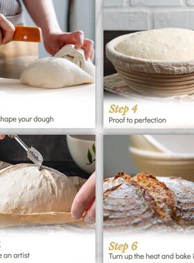 Banneton Bread Proofing Basket Sourdough Starter Kit Baking