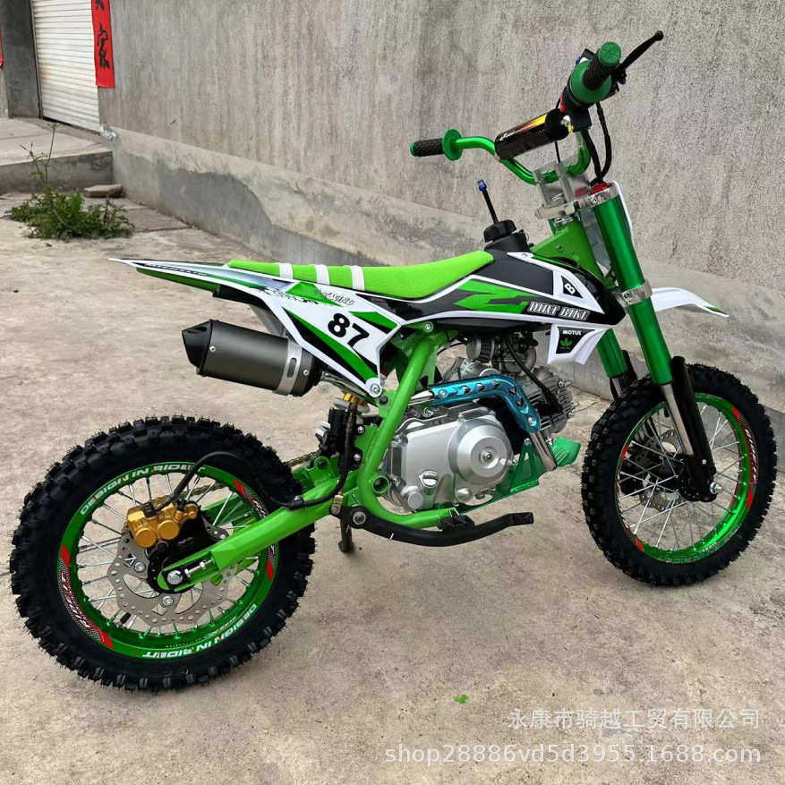 儿童小孩越野车两轮越野摩托车110cc-125cc电脚启动燃油自动离合