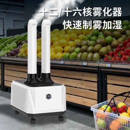 工业商用加湿器双管8kg大雾量智能恒湿超市喷雾种植场雾化器喷雾