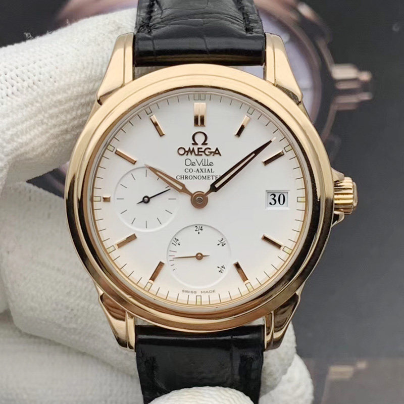 98新35mm欧米茄碟飞系列18K玫瑰金4663.20.32自动机械男表日期