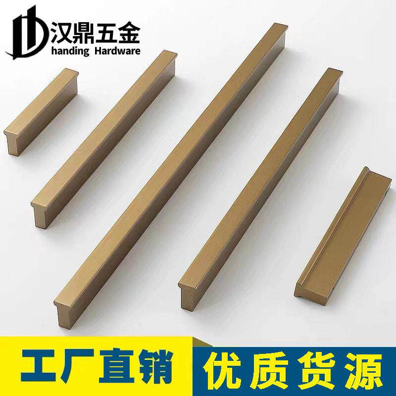 铝合金橱柜衣柜拉手T型加长美式柜门抽屉把手古铜色家具五金拉手