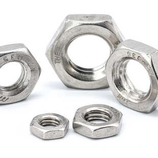 304不锈钢六角薄螺母套装 薄型螺丝螺母批发 外六角薄螺帽盒装